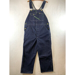 Vintage 1940s Key Imperial Aristocrat Men Denim Bib Overalls 36X32 Crisp Durable